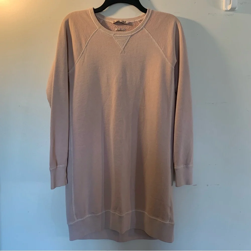 Light Pink Abercrombie and Fitch Sweatshirt Dress Size XS minimalist cozy casual